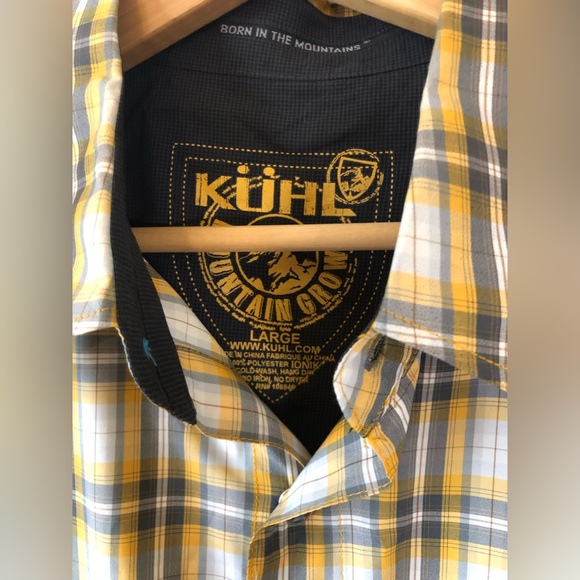 Kuhl Shirts Kuhl Mens Large Pearl Snap Plaid Two Pocket Camp Shirt